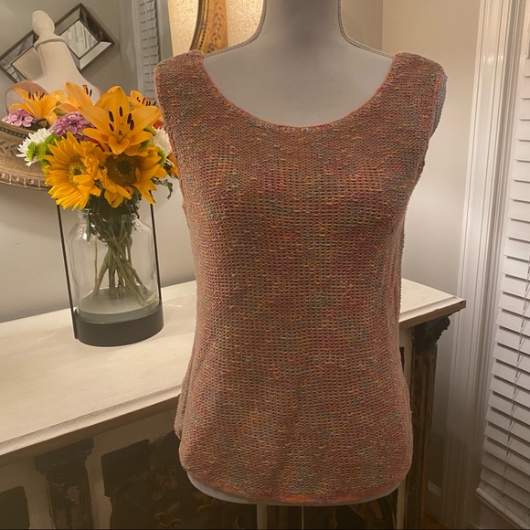 Sigrid Olsen Tops - Sigrid Olsen Pretty Colorful Knit Sweater Top Small S